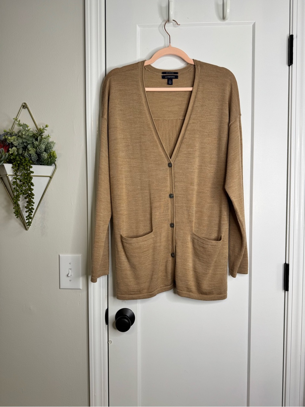 Lands’ End Merino Wool Long Cardigan